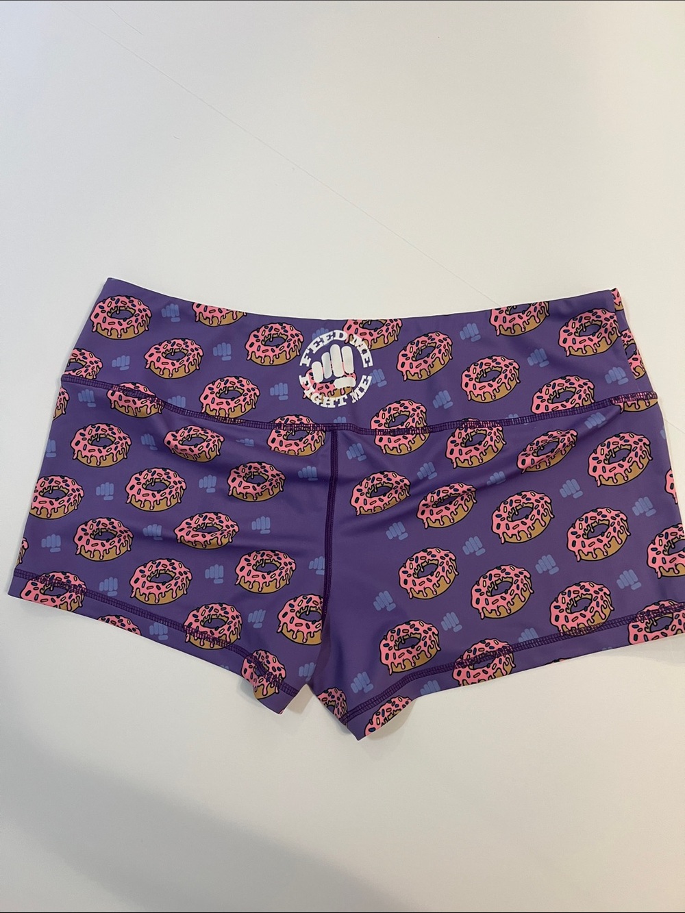Purple Donut-Print Athletic Shorts FMFM